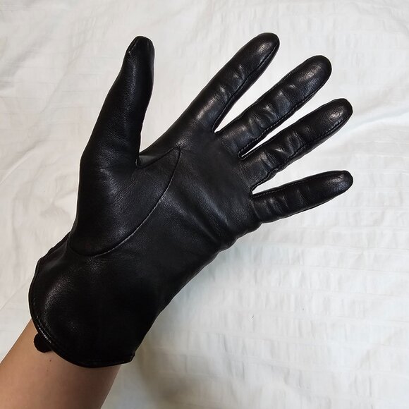 Fownes Brothers Whipstitch Leather Gloves - 2019 - Black - Sz M - Picture 2 of 9